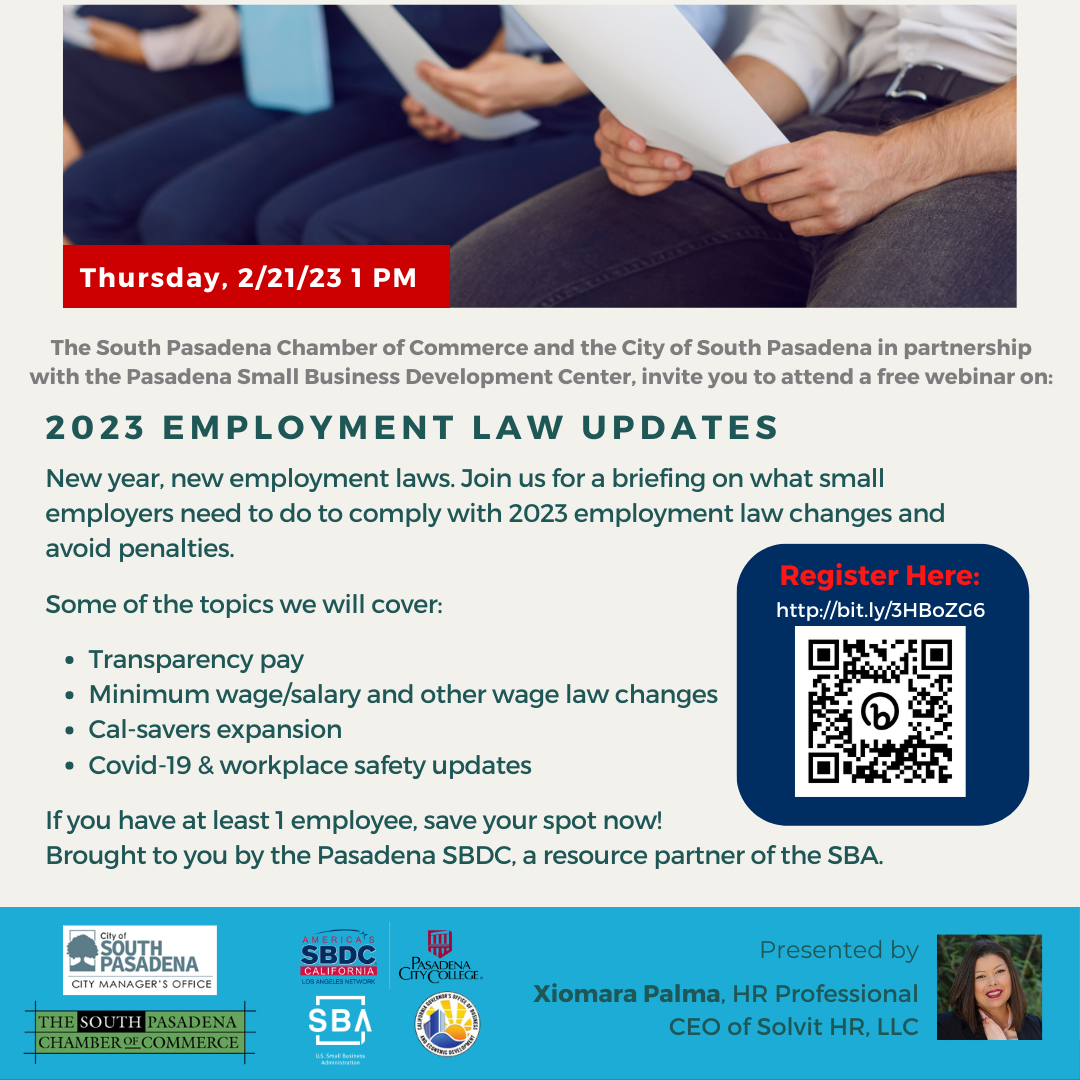 2023 Employment Law Updates Workshop for Businesses | City Hall Scoop