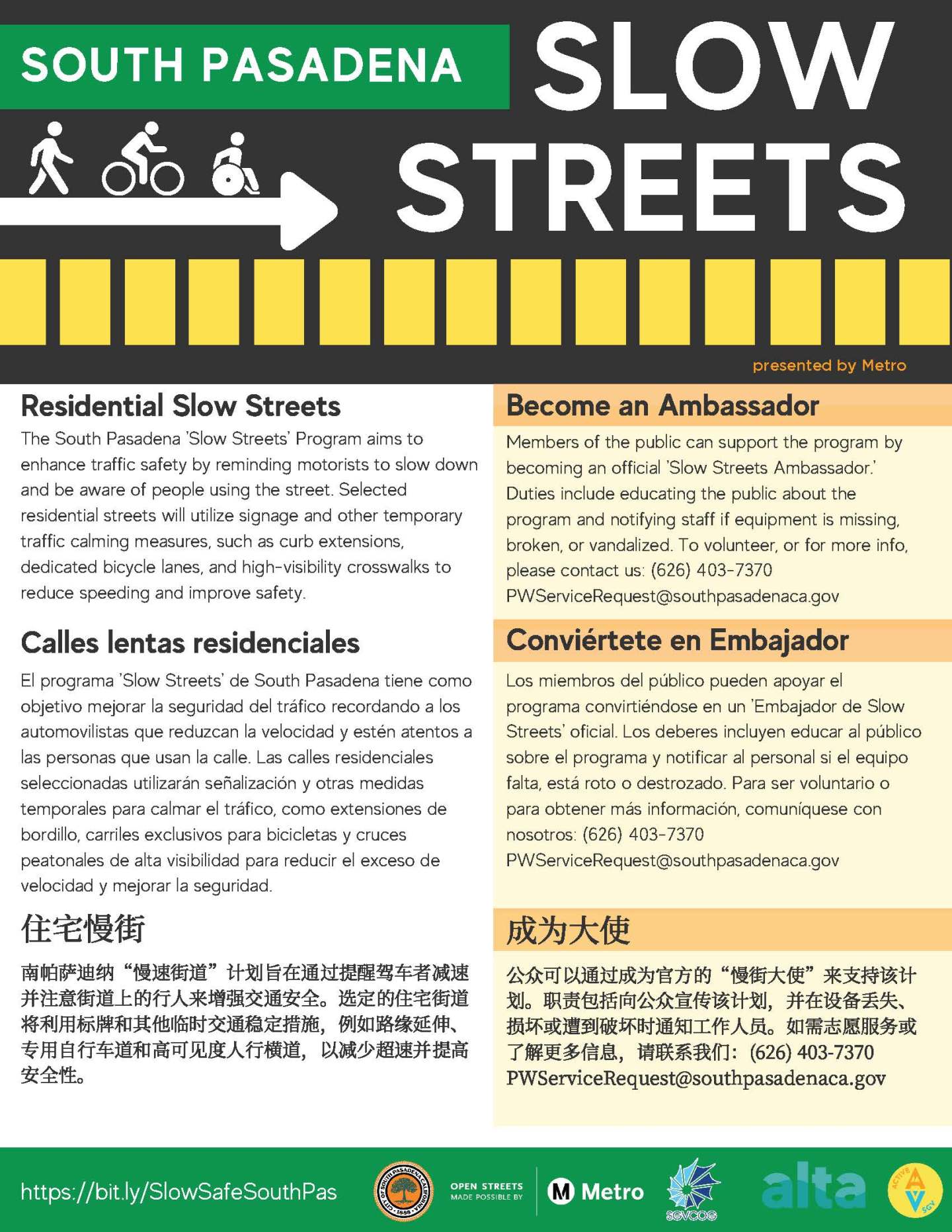 Slow Streets Residential Program | City Hall Scoop